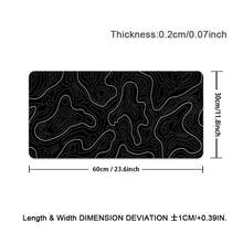 Black & White Striped Extra Large Mouse Pad, Gaming Desk Mat, Big Keyboard Pad, Washable, Rubber Non-Slip Bottom, Stitched Edge, Gift Mouse Pad, Desk Protector, Study Pad, Multiple Sizes Available, Computer Keyboard Mat, Laptop Pad - View 20