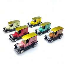 Miniature Vintage Metal Classic Car - Collectible Toy For Children, Assorted Colors - Coffee Brown - View 4