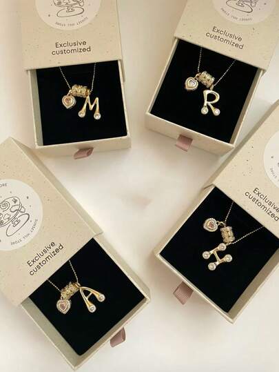 1 Dây chuyền mặt chữ cái đầu tên được thiết kế riêng. Mẫu dây chuyền tùy chỉnh mới nhất. Thiết kế độc đáo. Phong cách độc đáo, ngọt ngào, cổ điển, mùa hè "Sweetheart Bubble" (Tình yêu bong bóng) - Dây chuyền chữ cái tiếng Anh kiểu bong bóng, đa năng, dành cho người yêu.