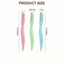 Bộ 3 dụng cụ tỉa lông mày gấp gọn, lưỡi dao sắc bén tạo hình lông mày, tẩy lông mặt không đau, trang điểm hàng ngày cho phụ nữ. - Nhiều màu - Xem 4