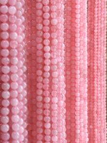 Cuentas sueltas de cuarzo rosa natural para hacer joyas. Cuentas de estilo bohemio de primavera y verano, tamaños de 4/6/8/10 mm, longitud de 38 cm/15 pulgadas. Tonos de rosa suave a lavanda, gemas pulidas suaves para manualidades creativas de collares, pulseras y aretes. Para entusiastas de la artesanía, suministros de cuentas y aficionados al bordado. - Multicolor - Ver 5