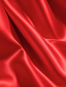 1pc Large Red Satin Fabric, Suitable For Opening Ceremony, Wedding Decoration, Ribbon Cutting - Red - View 4