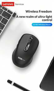 Lenovo Wireless Mouse, Dual-Mode Wireless 2.4G/Bluetooth 5.1, Rechargeable Mouse, Universal For Xiaoxin And Huawei Laptops, Quiet Mouse LS-N03 [2.4G Connection - Wireless Mouse], White/Black - View 6