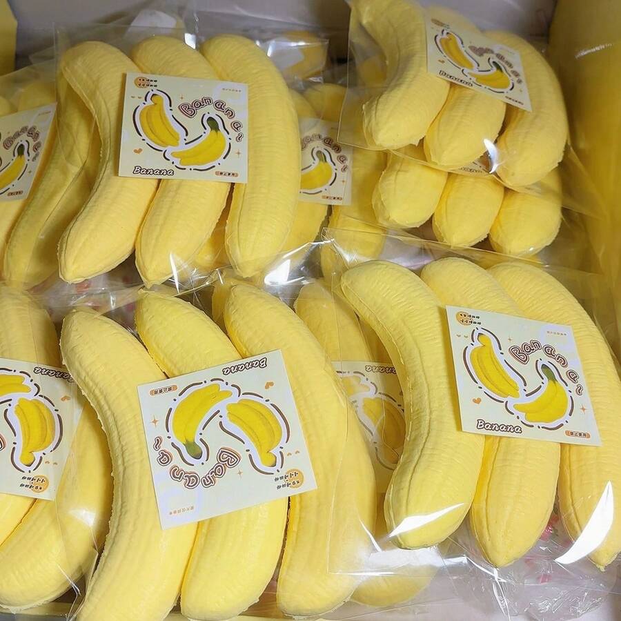 1 chiếc đồ chơi que chuối mềm dẻo, đàn hồi chậm, mô phỏng quả chuối thật, quà tặng giảm căng thẳng mềm mại, dính chậm. - Nhiều màu - Xem 1