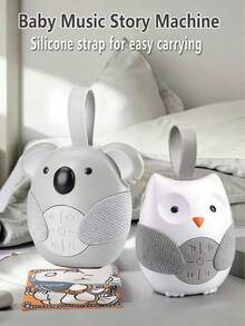 Stroller Hanging Toy, Baby Music Story Machine, Portable Baby Soother, Carry-On, Owl Shaped, Moonlight Melody Nightlight Soother - Multicolor - View 12