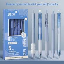 7pcs/Set ST Fine Tip Fountain Pen, Multi-Combination Set, Student Quick-Drying Calligraphy Brush Pen, Black Ballpoint Pen - Sets - View 2