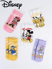 Disney 这款迪士尼女士袜子五双装，印有米妮、唐老鸭、黛丝和布鲁托的图案。适合日常穿着，居家和户外活动皆可穿着。 - 彩色 - 查看 11