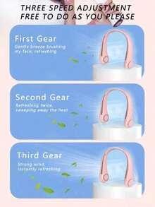 AIRPROSSING Rechargeable Portable Neck Fan, Personal Neck Cooling Fan, Bladeless Handheld Fan, Super Quiet, 3 Wind Speed Adjustable, Battery Powered, Suitable Gift For All Ages - Neck Fan - View 2