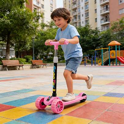 Bicicleta de triciclo multifuncional plegable, juguete plástico para niños, ideal para aventuras al aire libre y regalo perfecto para bebés