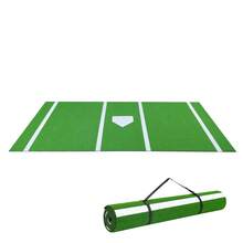Baseball Hitting Mat, 12x6 Ft Batting Cage Mat, Batters Box Turf Mats, Softball Batting Practice Equipment With Home Plate And Anti Fade Turf, Portable Training Aid For Indoor Outdoor, Green - 12 X 6 Ft, Green - View 8