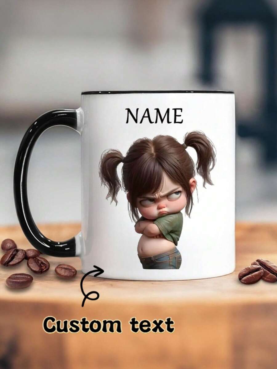 Cană de cafea personalizată, poate imprima fotografia/numele dvs., ceașcă personalizată, sticlă romantică, potrivită atât pentru bărbați, cât și pentru femei, cadou ideal pentru familie și prieteni, potrivită și pentru Halloween, Crăciun, aniversare, uz corporativ, personal și la birou, cadou perfect pentru sezonul de toamnă și iarnă