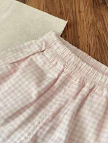 New Summer Sweet Princess Style Set Bow Short Sleeve Pink Flared Wide Leg Pants Ruffle Hem - Pink - View 5