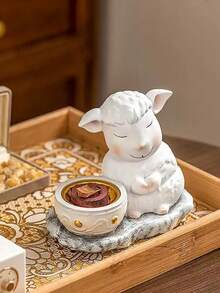 Quà tặng Eid Al-Adha, Lư hương nhựa hình cừu Eid Al-Adha, Đèn trà, Chân nến, Lư hương Eid Al-Adha - a - Xem 6