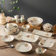 4.5英寸酸奶碗、5英寸甜点碗、5.5英寸饭碗、6英寸面碗，手绘樱花陶瓷碗，适用于餐厅、宴会、派对、日常使用和送礼。 - 彩色 - 查看 3