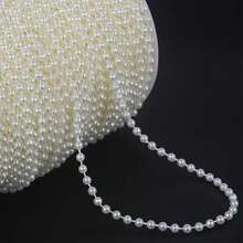 5~50Meters Faux Pearl String Line Artificial Pearls String 4/6/8mm Bead Chain For Craft Garland Flower Wedding Decor - Multicolor - View 24