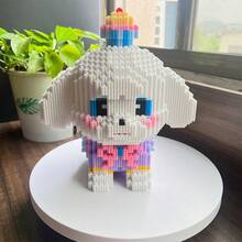 大型可爱狗狗积木，DIY组装减压玩具，3D像素艺术宠物雕塑，桌面摆件及家居装饰，理想的生日/圣诞节/万圣节/情人节礼物 - 彩色 - 查看 10