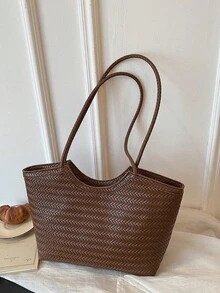 Large Capacity Handbag For Women, New Arrival Minimalist Commuter Shoulder Tote Bag - Coffee - View 6
