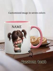 Cană de cafea personalizată, poate imprima fotografia/numele dvs., ceașcă personalizată, sticlă romantică, potrivită atât pentru bărbați, cât și pentru femei, cadou ideal pentru familie și prieteni, potrivită și pentru Halloween, Crăciun, aniversare, uz corporativ, personal și la birou, cadou perfect pentru sezonul de toamnă și iarnă - Multicolor - Vizualizare 5