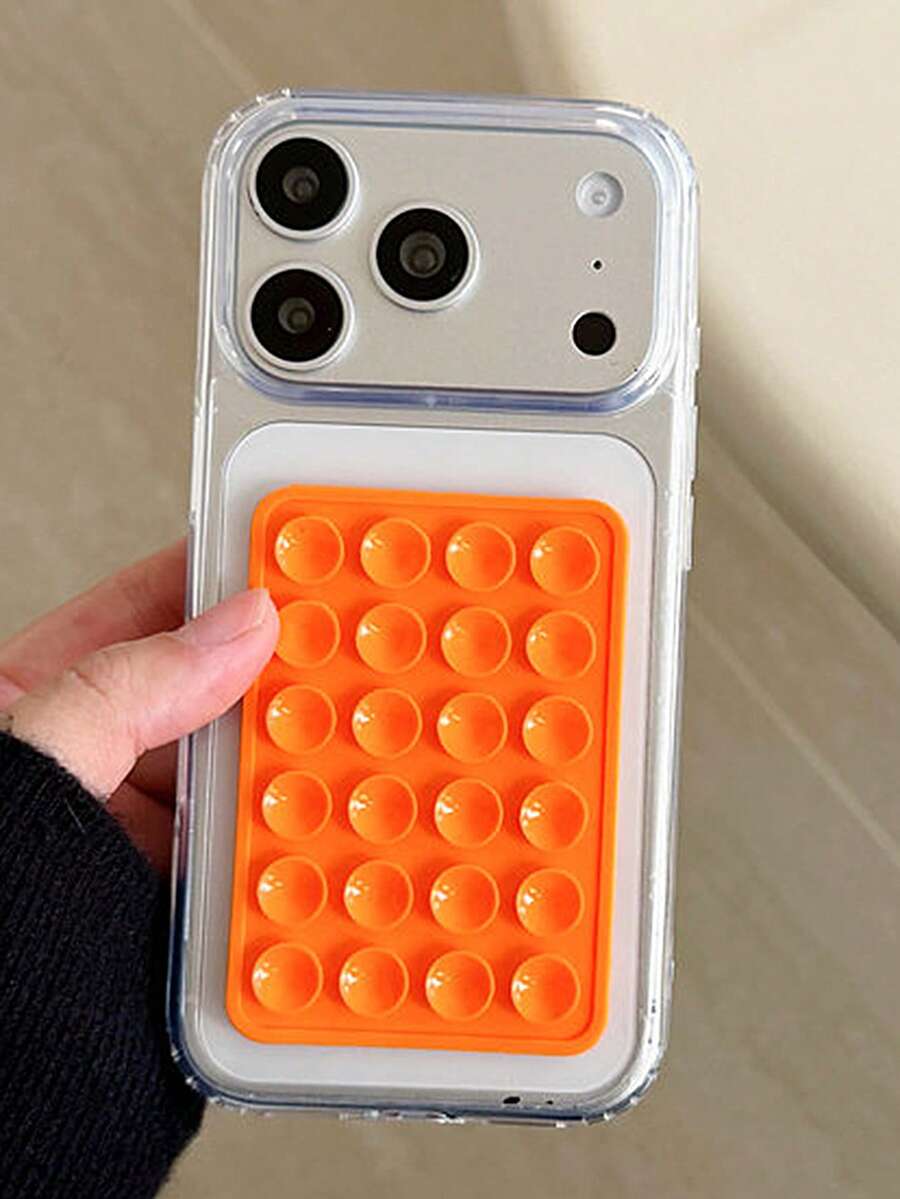 Ốp lưng điện thoại trong suốt, tối giản, có đế hút, tương thích với iPhone 17 Pro Max 17 Air 17 Pro 16 15 14 13 12 Pro Max 14 15 16 Plus 11. - trái cam - Xem 1