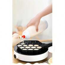 Ultimate Batter Dispenser! Mix, Pour, Store In One Easy Step.Ideal For Pancakes, Waffles, And Crepes.Get Perfect, Evenly Shaped Pancakes Every Time, Even For Beginners . Hand-Cranked Pancake Batter Mixing Bottle With Graduations - White - View 10