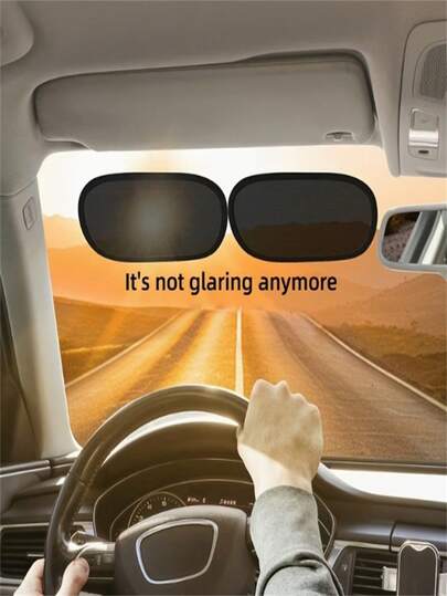 夏季汽车迷你小型遮阳板，静电吸附无痕，汽车夏季遮阳，驾驶座遮阳防眩光，车窗遮阳隔热降温，通用型，适用于所有车型，静电吸附，安装简便