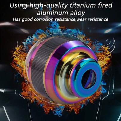1 cái chén chống rơi bằng hợp kim titan xử lý nhiệt sợi carbon dành cho xe máy, bi giảm xóc chống va chạm chống lật, phụ kiện bảo vệ đa năng.