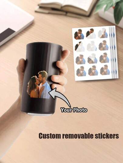 10pcs Customizable Printable Stickers, Can Personalize With Photos, Names Or Logos, Suitable For Customizing Cups, Wedding Gifts, Corporate Gifts, Pets And Home, Great For Mother's Day