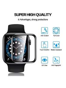 5片装（陶瓷膜）屏幕保护膜，兼容 Ultra，也兼容 Series 10、8、7、SE、4、5、6以及41mm、45mm、44mm、40mm、42mm表盘尺寸。陶瓷膜，手表配件 - 無色 - 查看 2