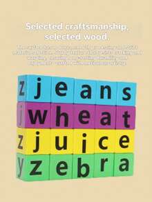 26pcs Alphabet Letter Spelling Word Game, Children's English Learning Tabletop Game, Educational Cognitive Building Blocks Matching Puzzle, Early Learning Thinking Skills Toy - Multicolor - View 11