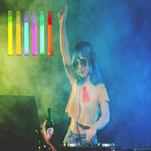 10 Barras Neon Fluorescentes Dije Collar Stick Glow Cyalume Evento Batucada Fiesta Festival Concierto Brilla en la Oscuridad Palo de Luz Colores Brillantes - 1 - Ver 8