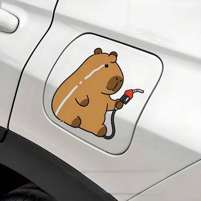 Cute Vinyl Hippopotamus Car Sticker, Car Decal - Durable Cartoon Design, Suitable For Cars, Trucks, Motorcycles, Walls, Perfect Gift For Halloween, Christmas, New Year And All Holidays