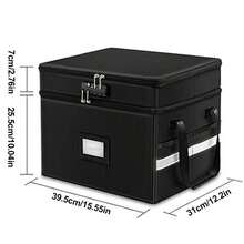2 Layers Fireproof Document Box With Code Lock File Storage Waterproof Bag Home Office - A - View 3