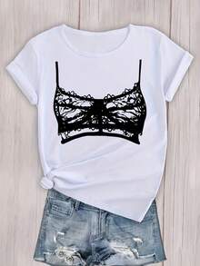 Women T-Shirts - [White] - View 2