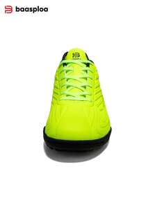 baasploa Summer International Football Fan Gear, Blue And Neon Green Wave Textured Upper Grass Training Men's Football Shoes, Suitable For Adults And Youth Football Matches - Fluorescent Green - View 7