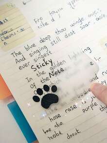 50pcs Glossy Semi-Transparent Sticky Notes, Suitable For Book Annotation, School And Office Use - Frosted Sticky Notepad - View 7