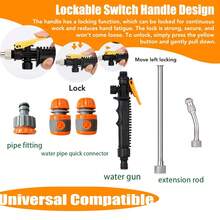 Cán telescopic siêu dài, phù hợp với mọi loại vòi tưới vườn, dụng cụ tưới tiêu làm vườn. - Súng phun nước tưới cây - Xem 2