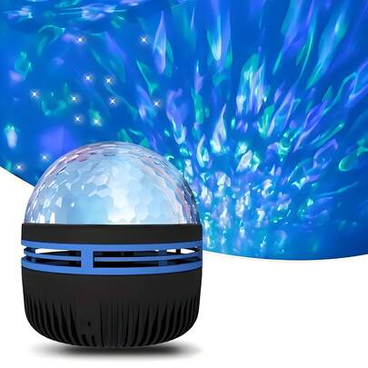 创意USB供电波浪投影灯 - 多功能RGB灯，适用于客厅、卧室等场所 - 理想的节日、生日或圣诞礼物 - 无需电池，装饰夜灯，适合客厅、餐厅、游戏室、房间装饰、约会、节日、生日、派对装饰，营造浪漫梦幻的氛围