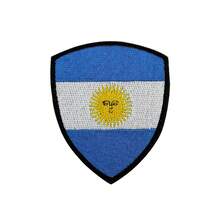 1 pieza Parche bordado con forma de escudo de la bandera nacional de 8.5*7cm, de cruzada, con cierre de gancho y bucle (adecuado para América, Europa, Asia y talla grande países), parche de moral militar táctico - Multicolor - Ver 32