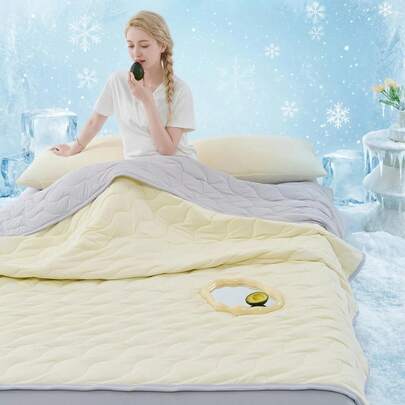 1 chiếc chăn làm mát, họa tiết hoa lá hiện đại, chất liệu nhẹ, thoáng khí, được thiết kế cho người nhạy cảm với nhiệt, chăn làm mát cỡ lớn, mềm mại như lụa, thấm hút mồ hôi nhanh, thích hợp cho gia đình và du lịch, sử dụng được quanh năm.