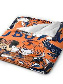 Auburn Merch University Tigers Throw Blanket Warm Blankets Breathable Air Conditioner Blanket For Car Classic Outdoor Blankets For Picnic For All Season - 黑色 - 查看 7