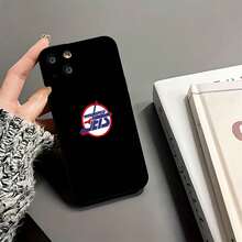 Funda para teléfono con el logotipo de los Winnipeg Jets, compatible con Samsung, Apple, VIVO, OPPO, , Transsion, ,  y Honor. Fabricada en TPU, ofrece protección a prueba de golpes y caídas. Un regalo ideal para familiares y amigos. - Negro - Ver 6