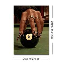 1/3pcs Set Unframed African Woman Playing Chess 8 Balls Fashion Canvas Poster Luxury Afrocentric Wall Art Print Aesthetic Decor Painting For Dorm,Living Room,Bedroom,Modern Home Decoration - A - View 10