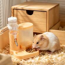 New 2-In-1 Automatic Hamster Feeder And Water Bottle With Rolling Ball, Guinea Pig Feeding Set - View 5
