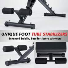 Adjustable Weight Bench For Home Gym, Foldable Workout Bench With Leg Developer & Preacher Pad, Incline Decline Bench Press For Full Body Strength Training - Black - View 6