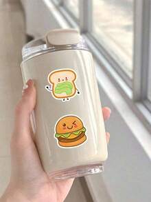 50 PIEZAS Pegatinas de comida lindas, pegatinas de vinilo para botellas de agua, portátiles, patinetas, pegatinas de verano, pegatinas multicolor, pegatinas de donas, manualidades, pegatinas creativas, suministros de scrapbooking para volver a la escuela - A - Ver 7