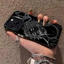Jesús corona blanca y negra ángeles malos.funda de teléfono Fundas compatibles con ,Apple,VIVO,OPPO,,, y Honor.Fabricadas en silicona TPU,ofrecen protección contra golpes y caídas. - Negro - Ver 5
