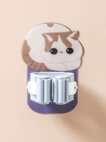 1 cái móc treo chổi và cây lau nhà tự dính hình mèo, giá treo chổi và cây lau nhà gắn tường - Kẹp lau nhà họa tiết mèo - Xem 12