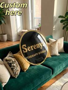 1pc Customized Commercial Logo Sign, 3D Acrylic Wall-Mounted Identification Plate, Suitable For Small Businesses, Home Offices, Beauty Salons, Nail Studios, Personalized Brand Logo Signage, Boutiques, Hair Salons - Multicolor - View 3