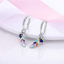 1 Đôi bông tai nữ bằng bạc Sterling S925 chất lượng cao, không gây dị ứng, thiết kế hình trăng sao, thích hợp làm quà tặng cho đám cưới, tiệc tùng, sinh nhật, ngày lễ hoặc quà tặng đôi. - KJE022 - Xem 3