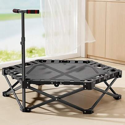 42" Foldable Trampoline Handrail Rebounder Folding Fitness Exercise Home Tool UK
